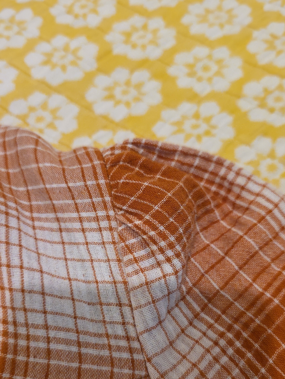 Universal Thread Lightweight Orange Plaid Button-Front Women's Top Shirt Medium - Picture 10 of 12